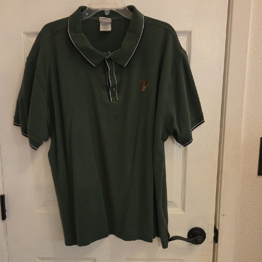 Disney Forest Green Polo with Embroidered Accent
